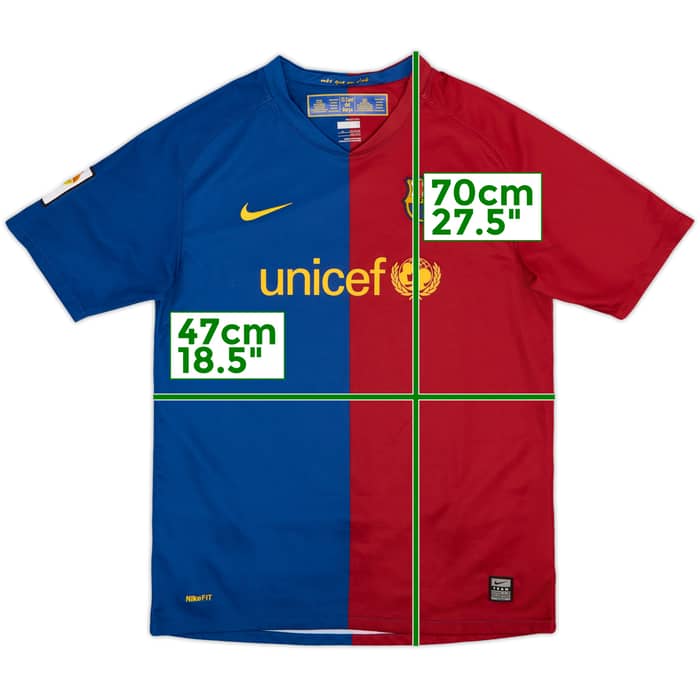 2008-09 Barcelona Home Shirt - 10/10 - (XL.Boys)