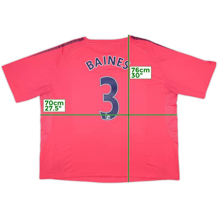 2010-11 Everton Away Shirt Baines #3 - 9/10 - (3XL)