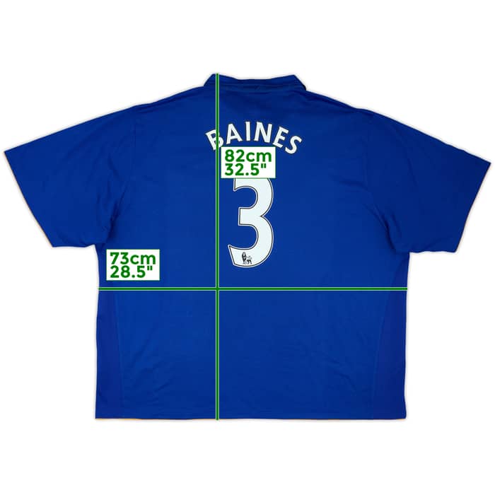 2011-12 Everton Home Shirt Baines #3 - 6/10 - (4XL)
