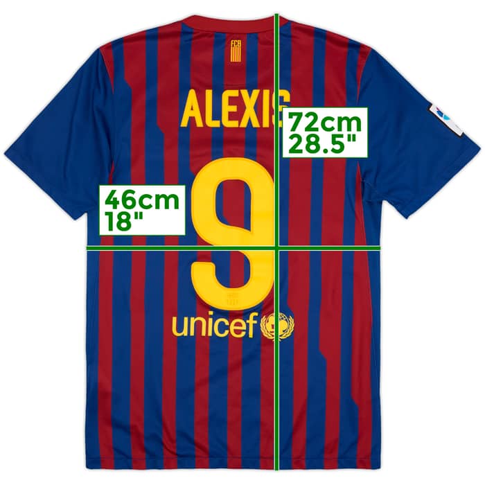 2011-12 Barcelona Home Shirt Alexis #9 - 8/10 - (S)