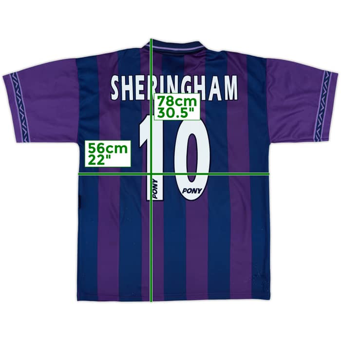 1995-97 Tottenham Away Shirt Sheringham #10 - 9/10 - (M)