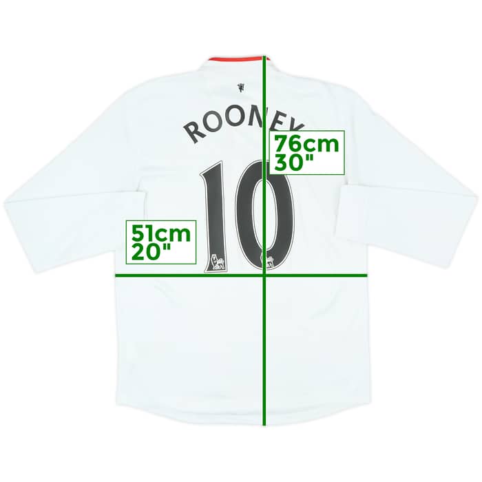 2012-14 Manchester United Away L/S Shirt Rooney #10 - 7/10 - (M)