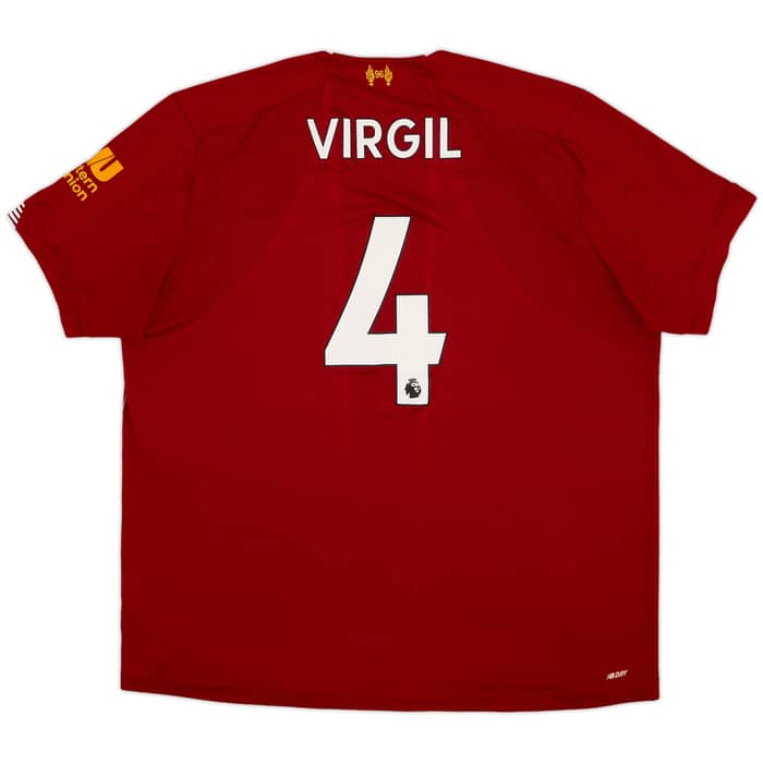 2019-20 Liverpool Home Shirt Virgil #4 - 8/10 - (XXL)