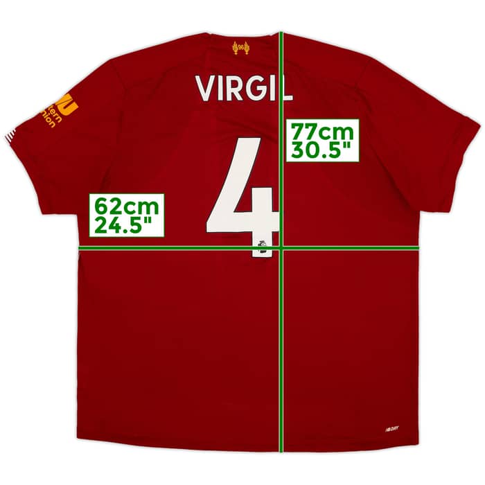 2019-20 Liverpool Home Shirt Virgil #4 - 8/10 - (XXL)
