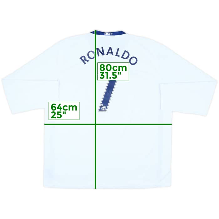 2008-10 Manchester United Away L/S Shirt Ronaldo #7 - 8/10 - (XXL)