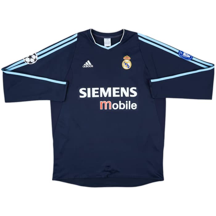 2003-04 Real Madrid Away L/S Shirt Beckham #23 - 9/10 - (L)