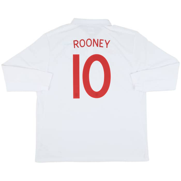 2009-10 England Home L/S Shirt Rooney #10 (XXL)