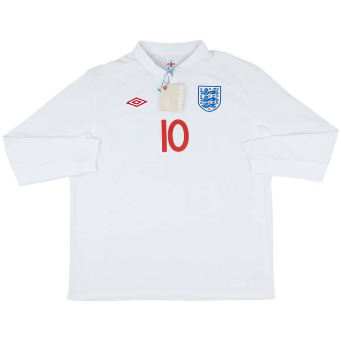 2009-10 England Home L/S Shirt Rooney #10 (XXL)