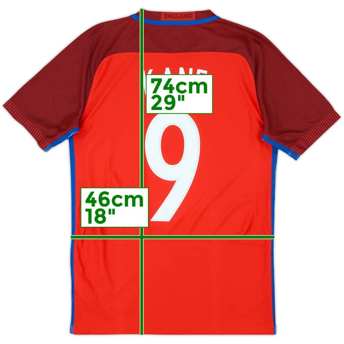 2016-17 England Authentic Away Shirt Kane #9 - 9/10 - (M)