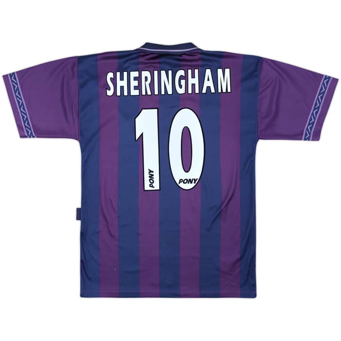 1995-97 Tottenham Away Shirt Sheringham #10 - 8/10 - (M)