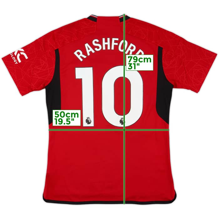 2023-24 Manchester United Home Shirt Rashford #10 - 10/10 - (L)