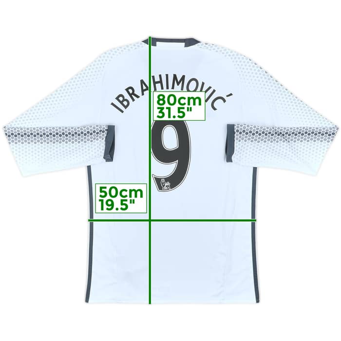 2016-17 Manchester United Third L/S Shirt Ibrahimovic #9 - 9/10 - (M)