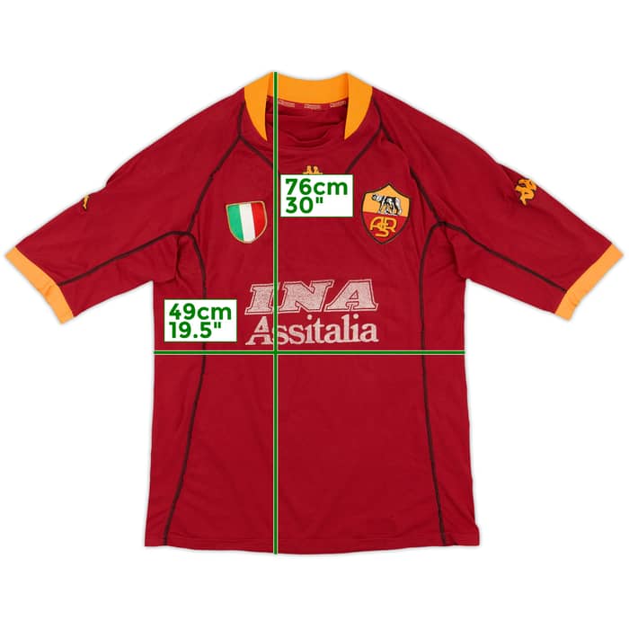 2001-02 Roma Home Shirt - 5/10 - (XL)
