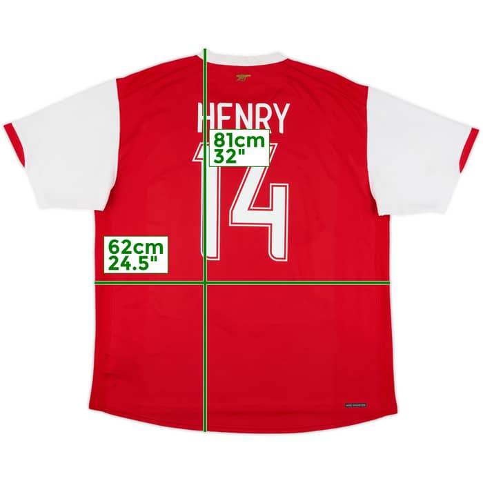 2006-08 Arsenal Home Shirt Henry #14 - 6/10 - (XL)
