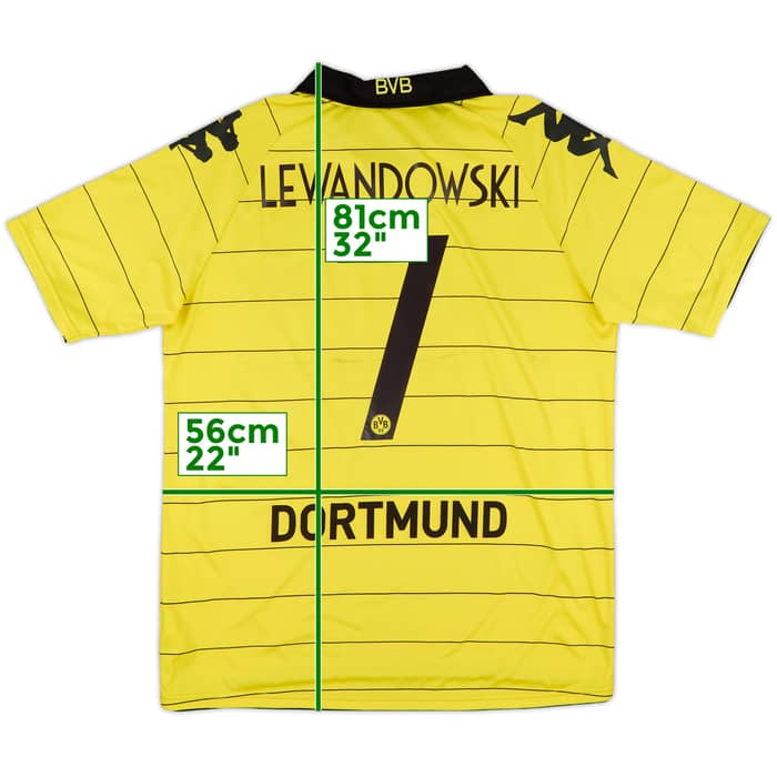 2010-11 Borussia Dortmund Home Shirt Lewandowski #7 - 7/10 - (L)