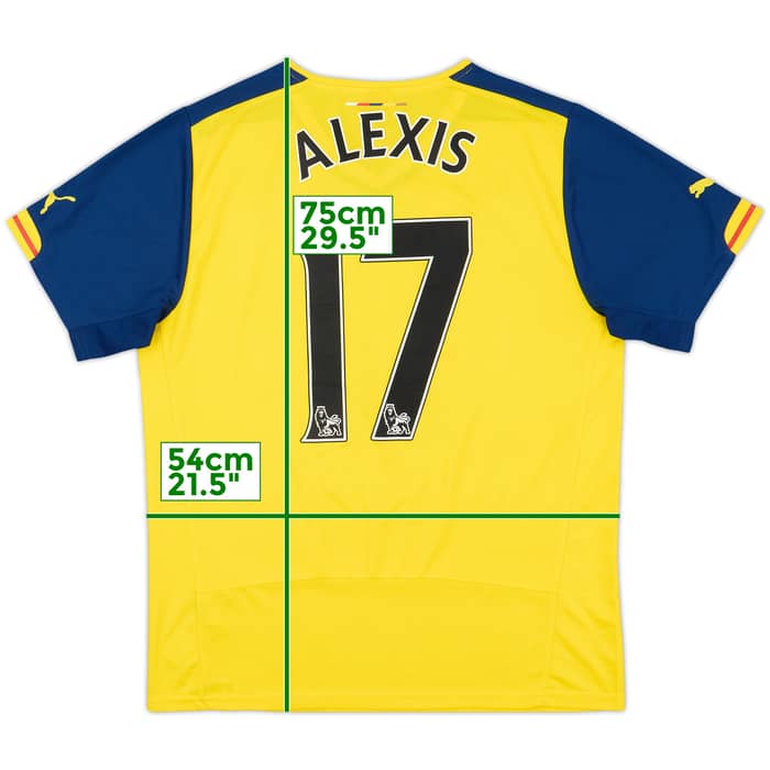 2014-15 Arsenal Away Shirt Alexis #17 - 4/10 - (L)