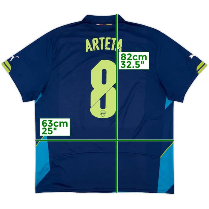 2014-15 Arsenal Third Shirt Arteta #8 - 9/10 - (XXL)