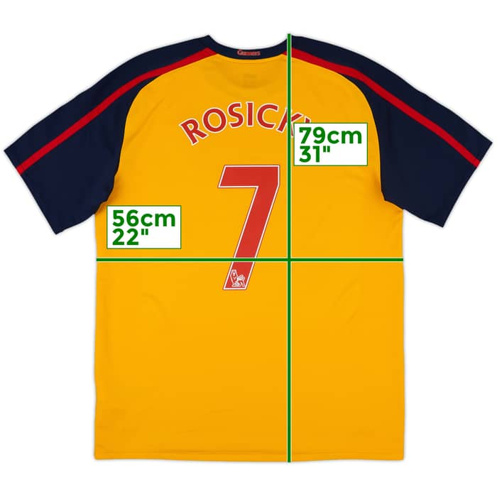 2008-09 Arsenal Away Shirt Rosicky #7 - 8/10 - (L)