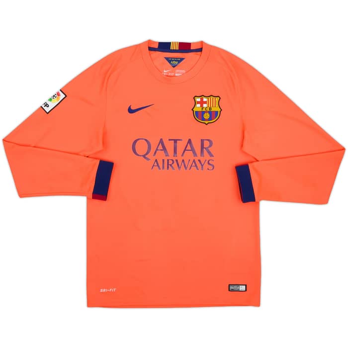 2014-15 Barcelona Away L/S Shirt Messi #10 - 9/10 - (S)