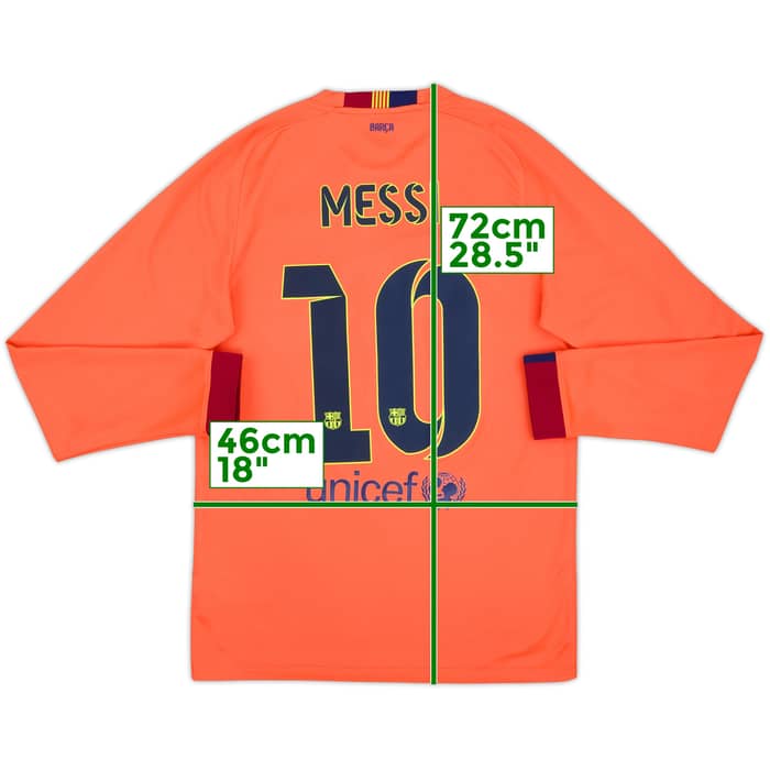 2014-15 Barcelona Away L/S Shirt Messi #10 - 9/10 - (S)