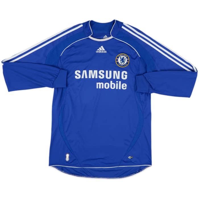 2006-08 Chelsea Home L/S Shirt Drogba #11 - 8/10 - (M)