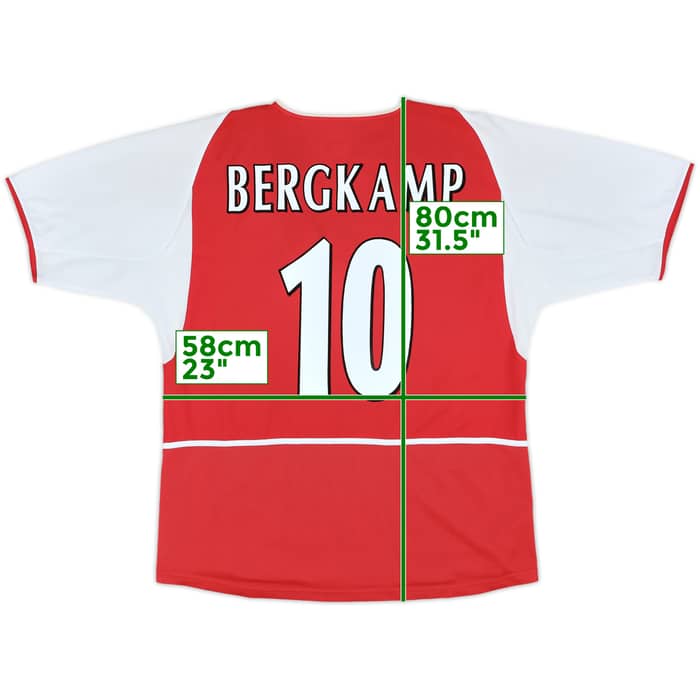2002-04 Arsenal Home Shirt Bergkamp #10 - 7/10 - (XL)