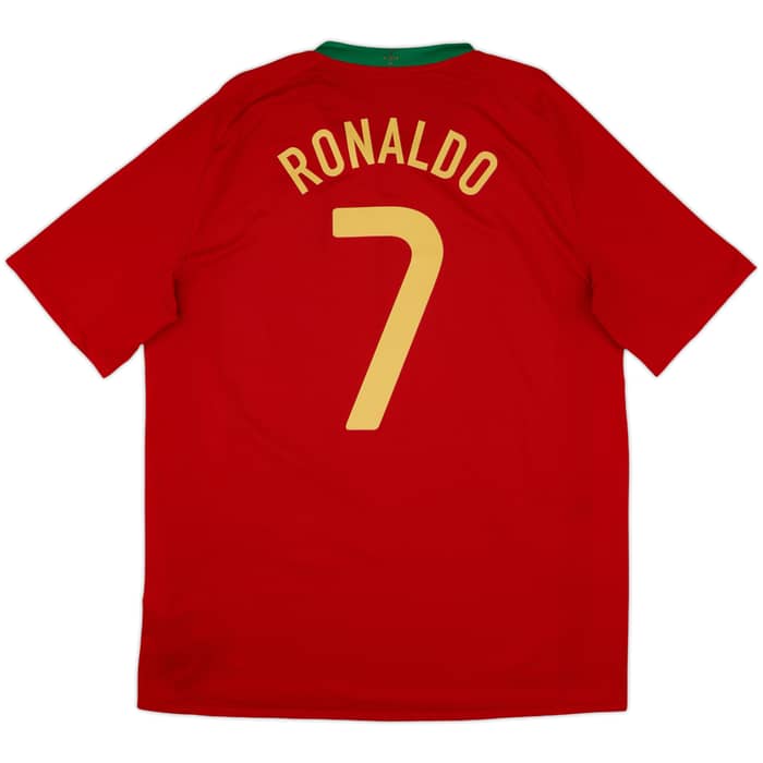 2008-10 Portugal Home Shirt Ronaldo #7 - 8/10 - (L)