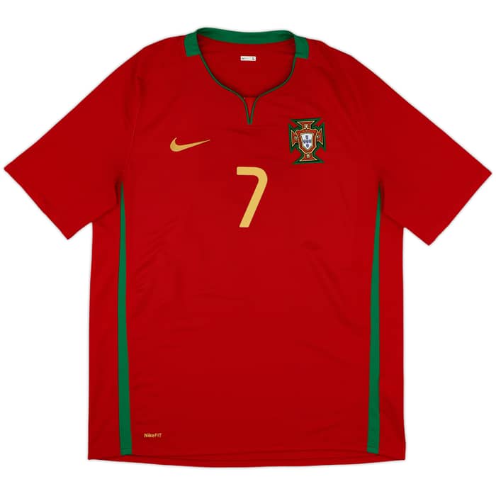 2008-10 Portugal Home Shirt Ronaldo #7 - 8/10 - (L)