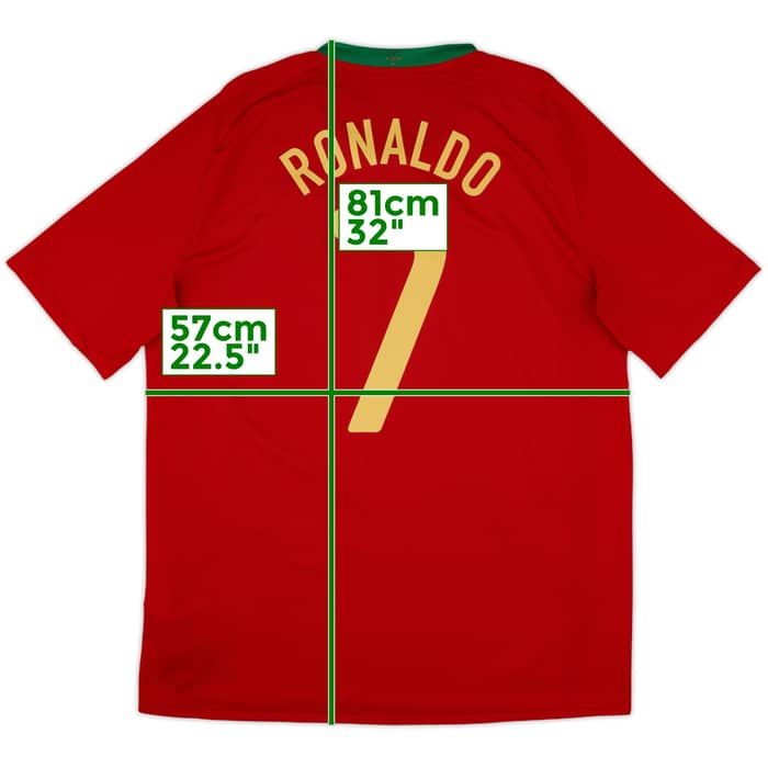 2008-10 Portugal Home Shirt Ronaldo #7 - 8/10 - (L)