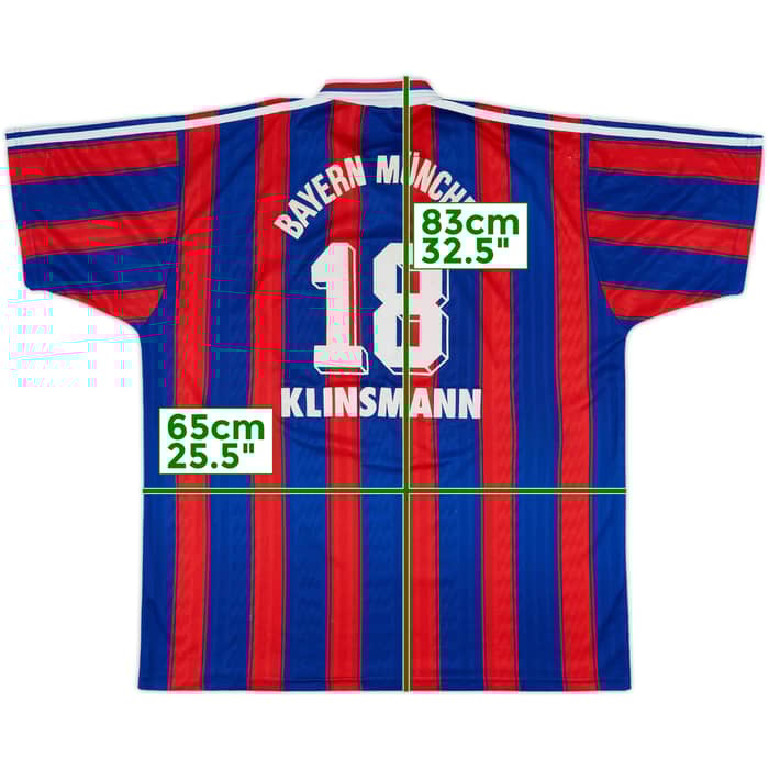1995-97 Bayern Munich Home Shirt Klinsmann #18 - 6/10 - (XXL)
