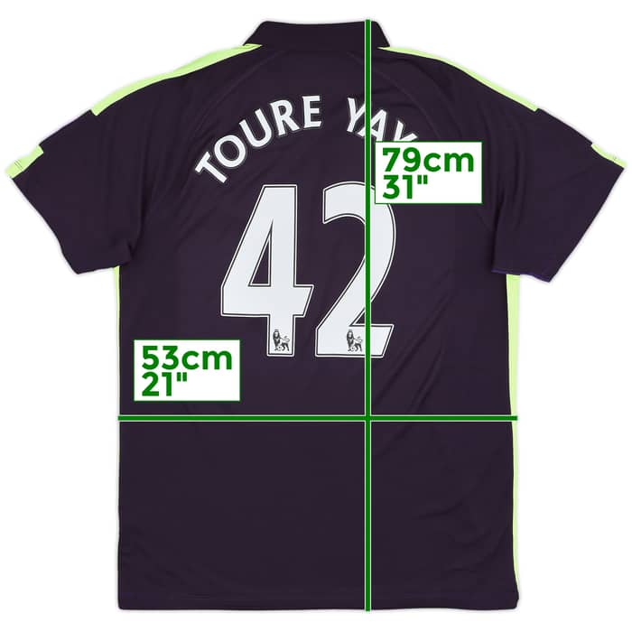 2014-15 Manchester City Third Shirt Toure Yaya #42 - 6/10 - (XL)