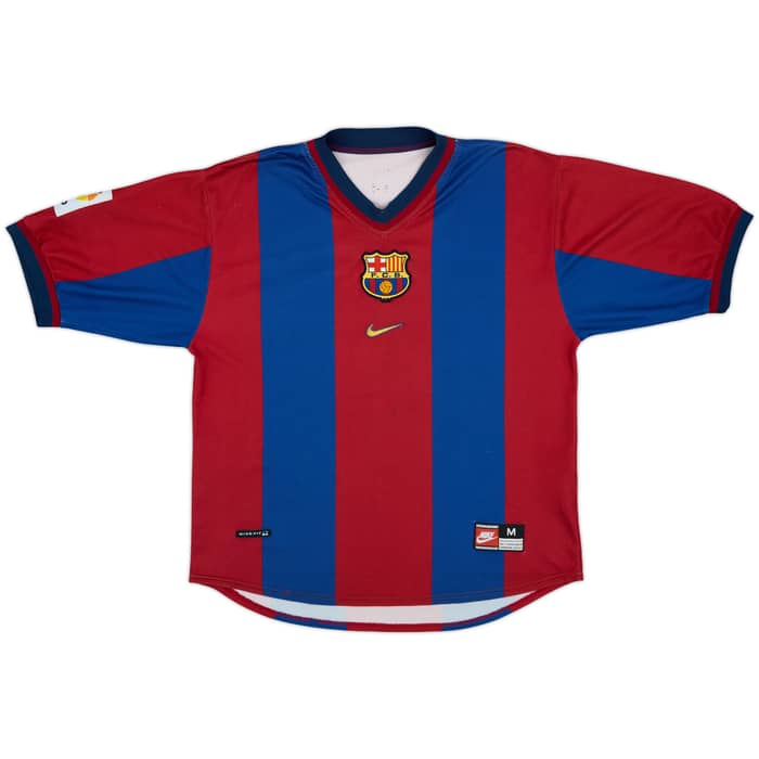 1998-00 Barcelona Home Shirt Rivaldo #11 - 8/10 - (M)