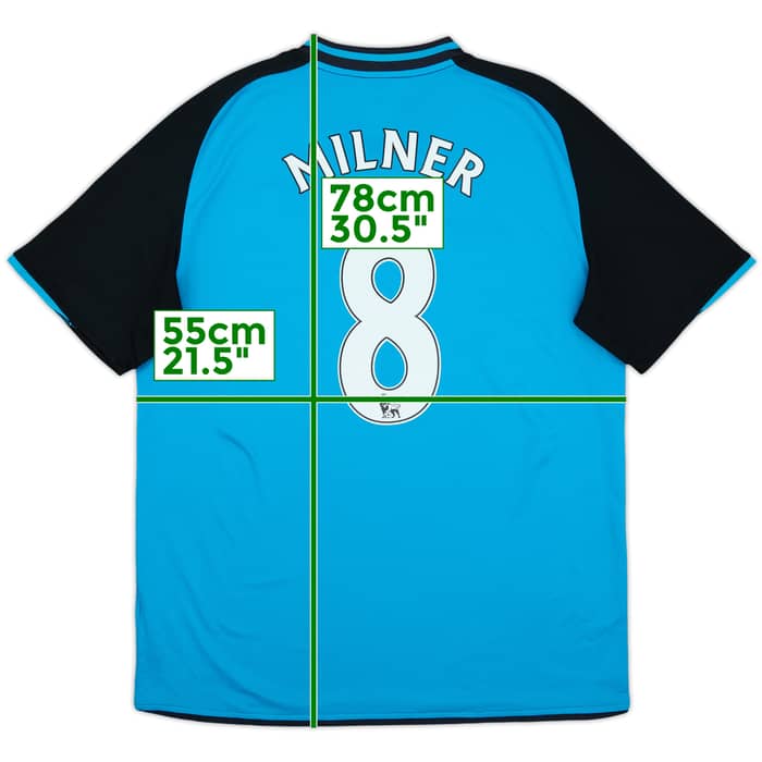 2008-09 Aston Villa Away Shirt Milner #8 - 7/10 - (L)