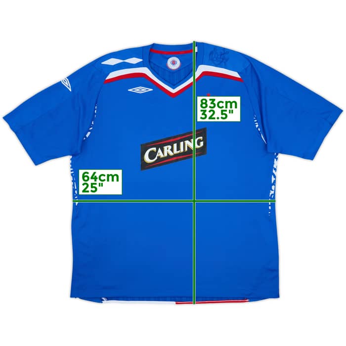 2007-08 Rangers Home Shirt - 8/10 - (3XL)
