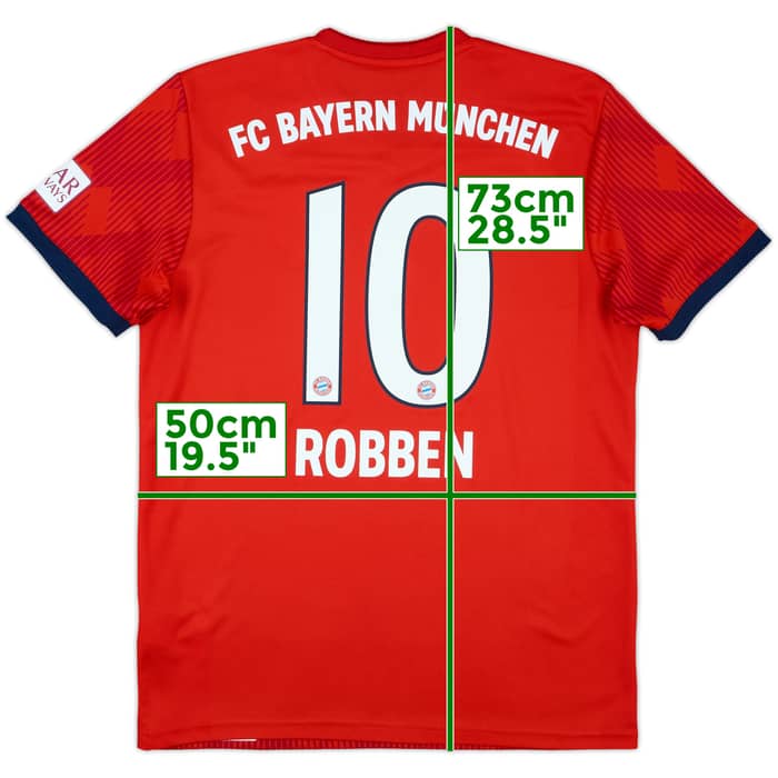 2018-19 Bayern Munich Home Shirt Robben #10 - 9/10 - (M)