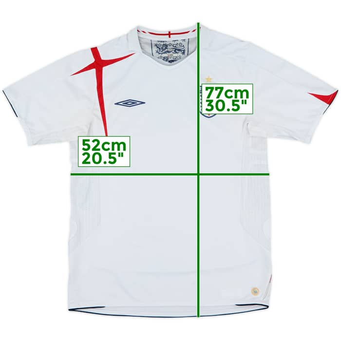 2005-07 England Home Shirt - 5/10 - (M)