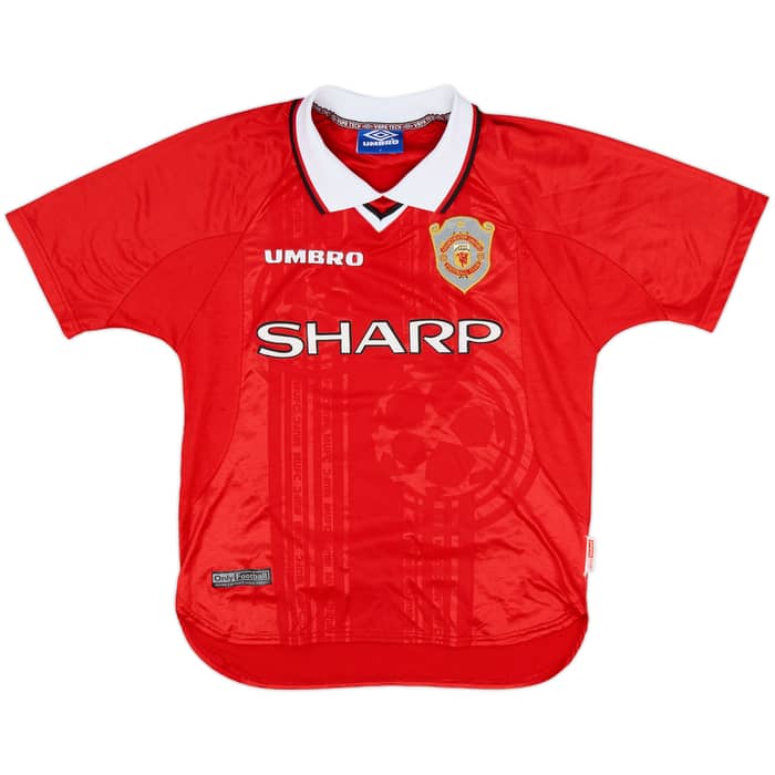 1997-00 Manchester United CL Shirt Beckham #7 - 6/10 - (Y)