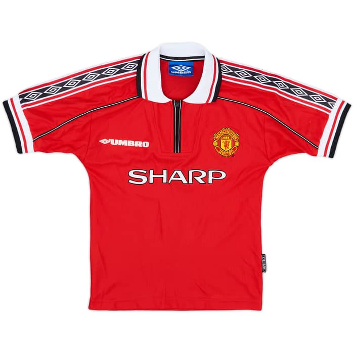 1998-00 Manchester United Home Shirt - 9/10 - (S.Boys)