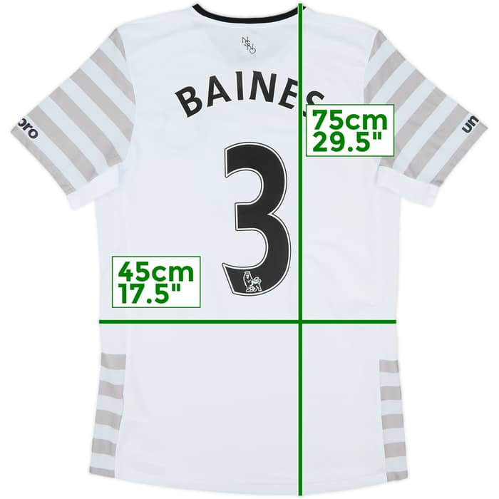 2015-16 Everton Away Shirt Baines #3 - 7/10 - (S)