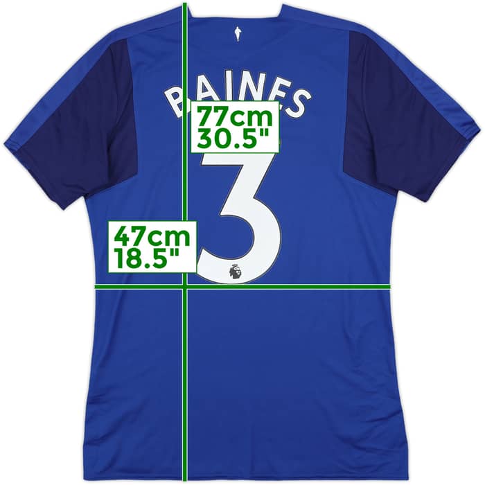 2017-18 Everton Home Shirt Baines #3 - 8/10 - (M)