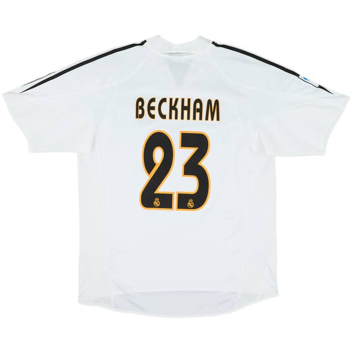 2004-05 Real Madrid Home Shirt Beckham #23 - 9/10 - (L)