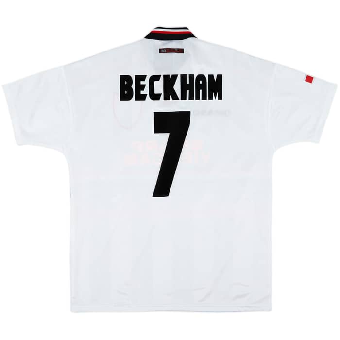 1997-99 Manchester United Away Shirt Beckham #7 - 8/10 - (XL)