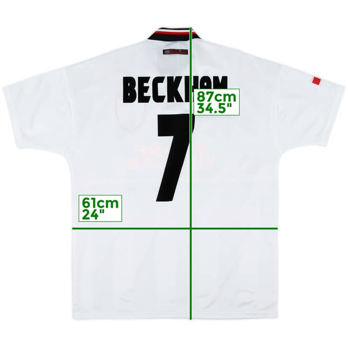 1997-99 Manchester United Away Shirt Beckham #7 - 8/10 - (XL)