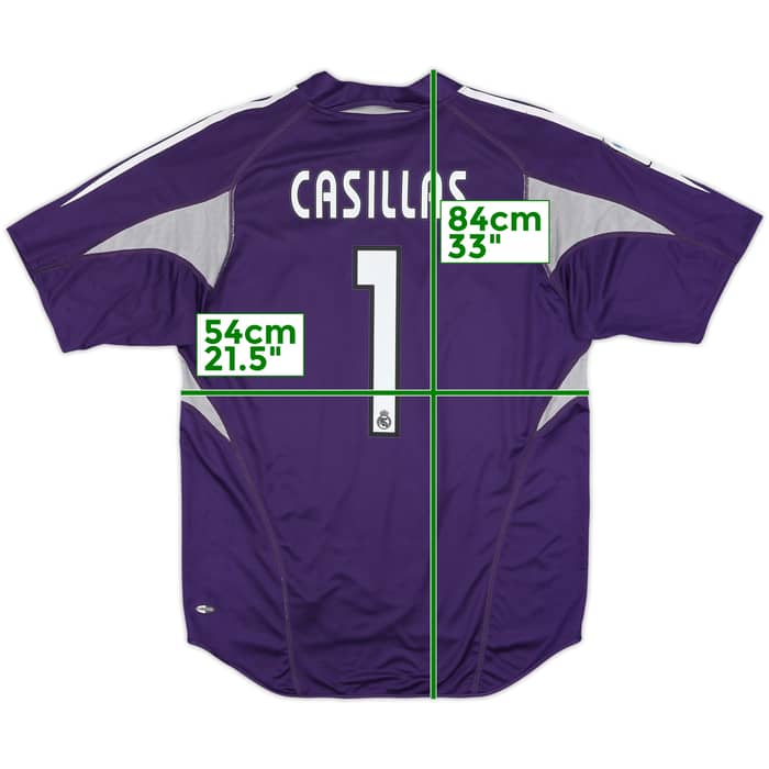 2004-05 Real Madrid GK S/S Shirt Casillas #1 - 6/10 - (M)