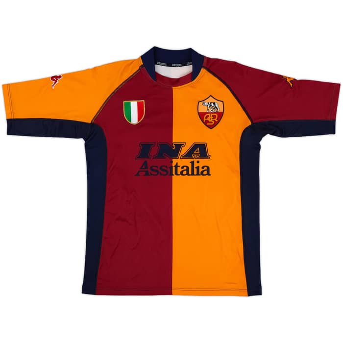 2001-02 Roma European Shirt Totti #10 - 10/10 - (L)