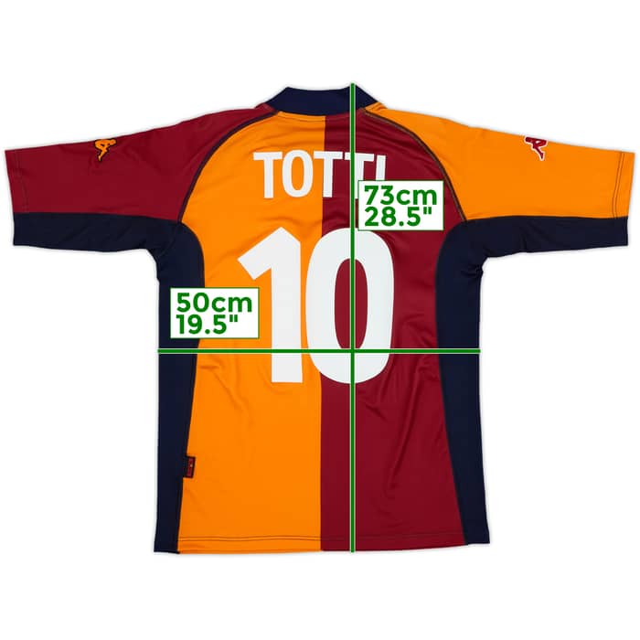 2001-02 Roma European Shirt Totti #10 - 10/10 - (L)