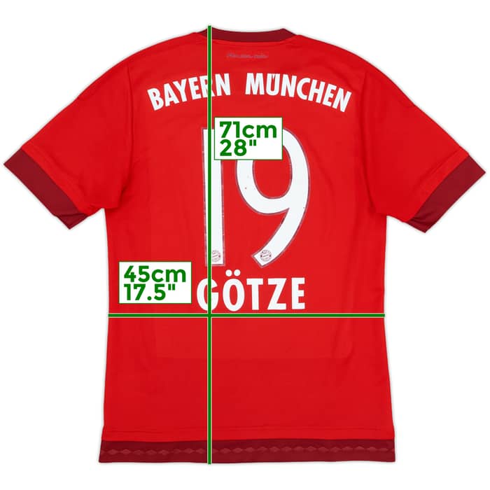 2015-16 Bayern Munich Home Shirt Gotze #19 - 6/10 - (S)