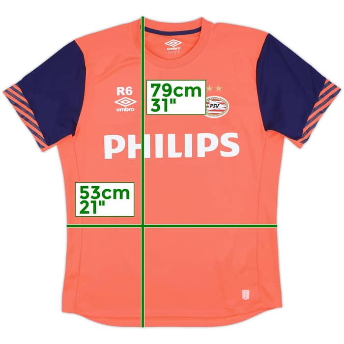 2015-16 PSV Reserve Player Issue Umbro Training Shirt #6 - 9/10 - (L)