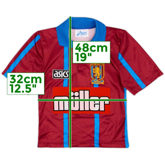 1993-95 Aston Villa Home Shirt - 9/10 - (S.Boys)
