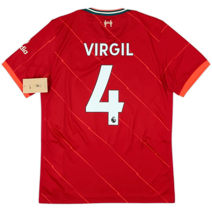 2021-22 Liverpool Home Shirt Virgil #4 (M)